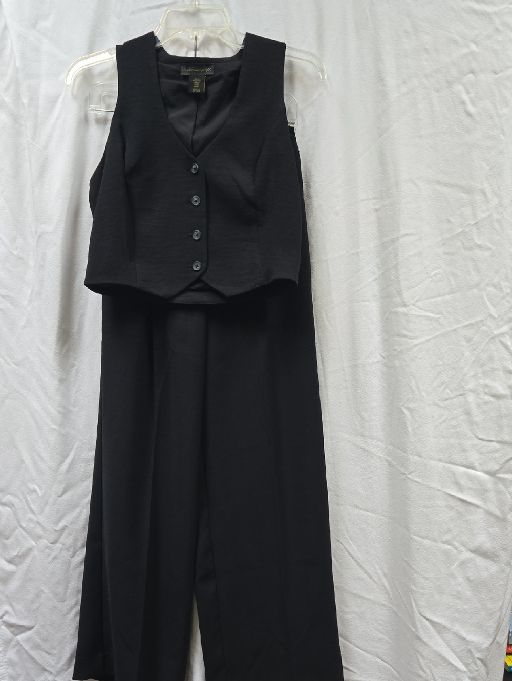 House of Harlow 1960 Black Top with Matching Wide Leg Pants